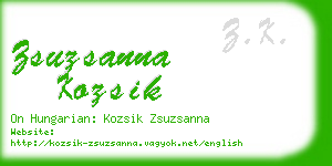 zsuzsanna kozsik business card